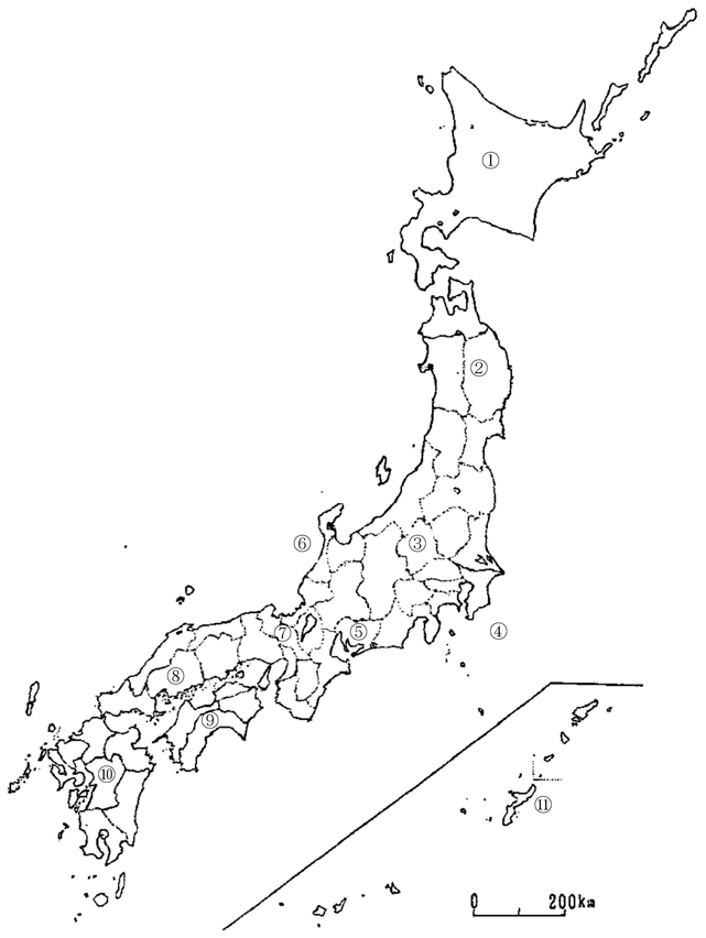 地域区分の地図