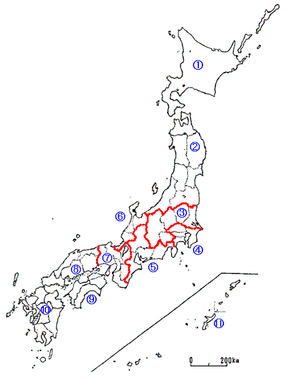 地域の経済06 で用いた地域区分 内閣府