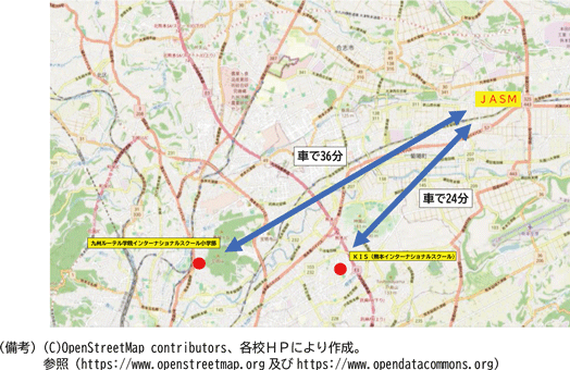コラム３図表２　熊本県内のインターナショナルスクール
