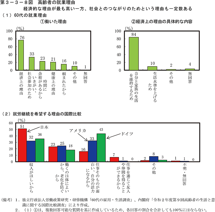 第3-3-8図　高齢者の就業理由