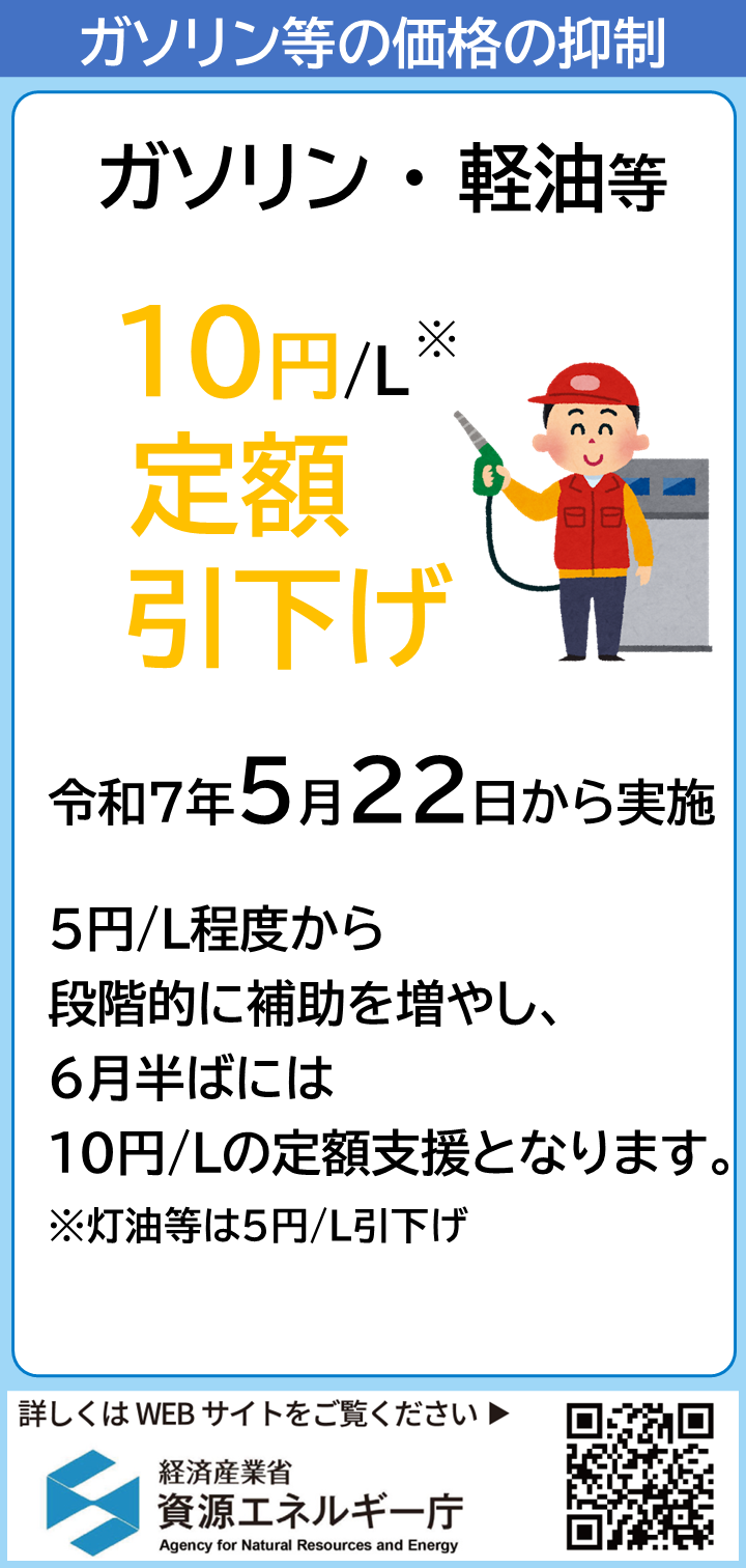「ガソリン等の価格の抑制」について記載しています。